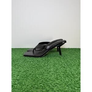 Azalea Wang Umberta Black Croc Stiletto Sandal Black Size 8.5